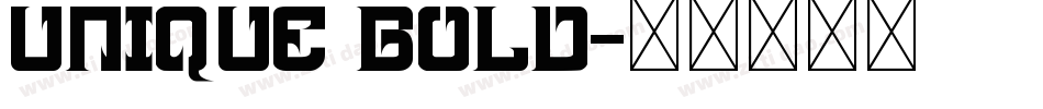 Unique BOLD字体转换